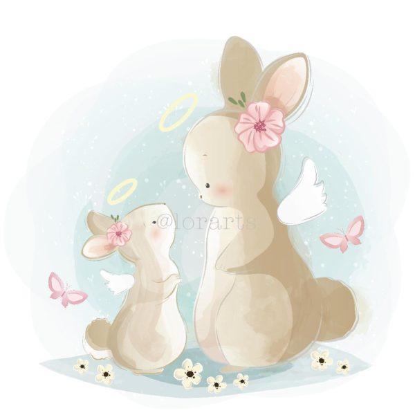 Mommy and Baby Bunny Together