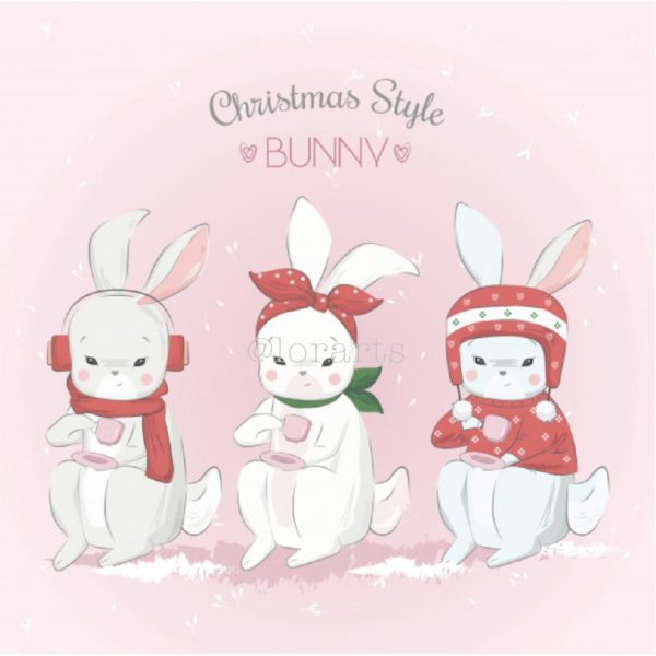 Little Bunny in Christmas Style