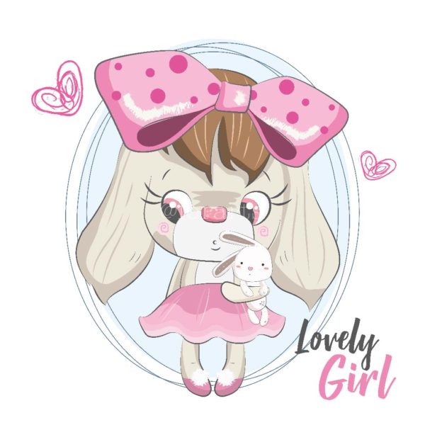Little Doggy Wearing Pink Flower Skirt