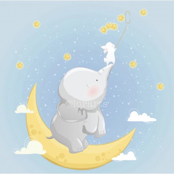Little Elephant Helps Catching Stars
