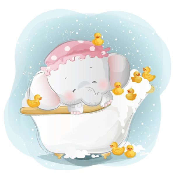 Little Elephant in the Bath Tub