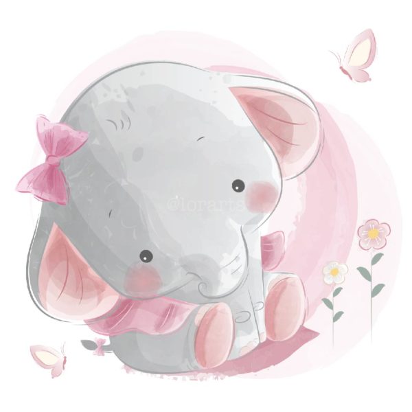 Good Elephant With Butterfly Ears