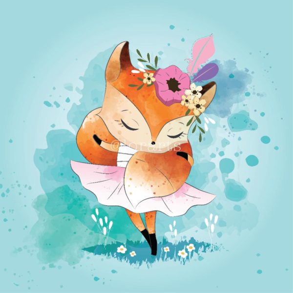 Little Fox With Its Tail Scarf