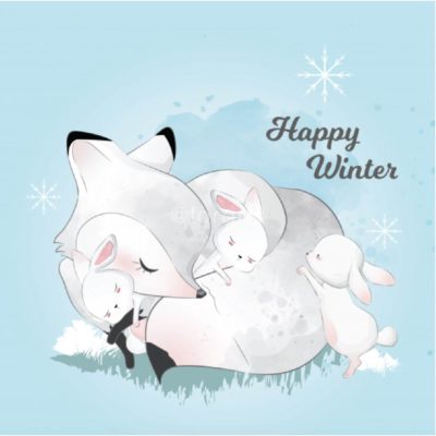 Mommy Fox Sleeping With The Babies 2
