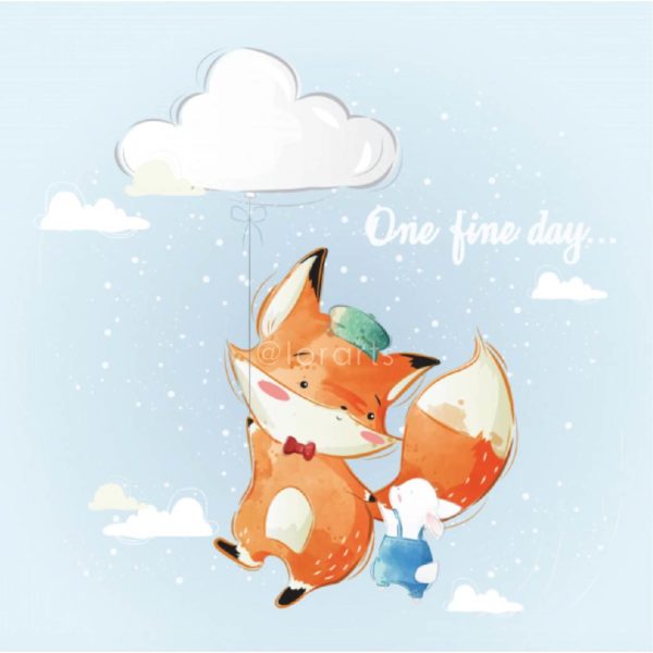Fox Flying with Little Bunny