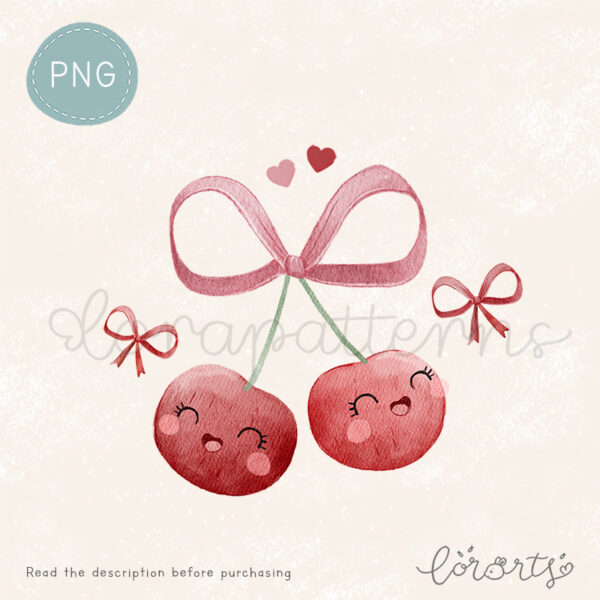 [Clipart PNG] Happy Cherries - Image 5