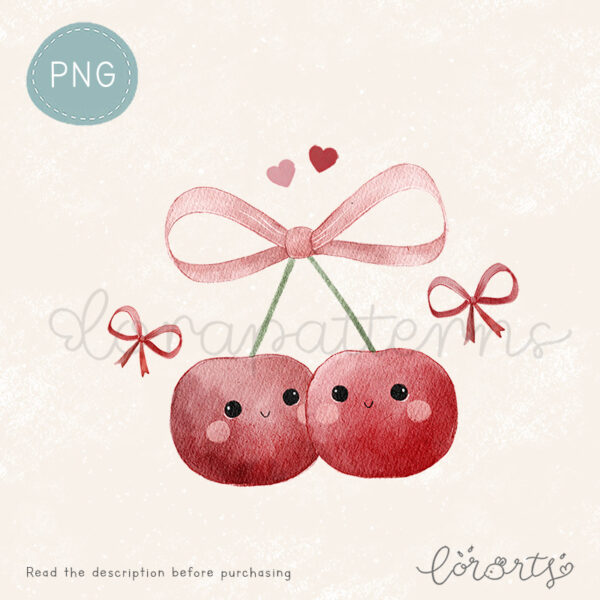 [Clipart PNG] Happy Cherries - Image 4