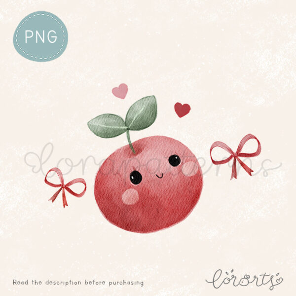 [Clipart PNG] Happy Cherries - Image 3