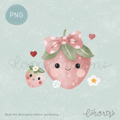 [Clipart PNG] Happy Strawberries