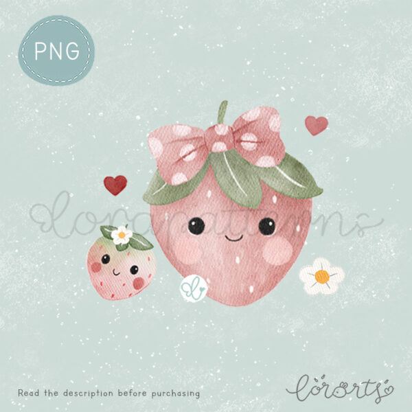 [Clipart PNG] Happy Strawberries