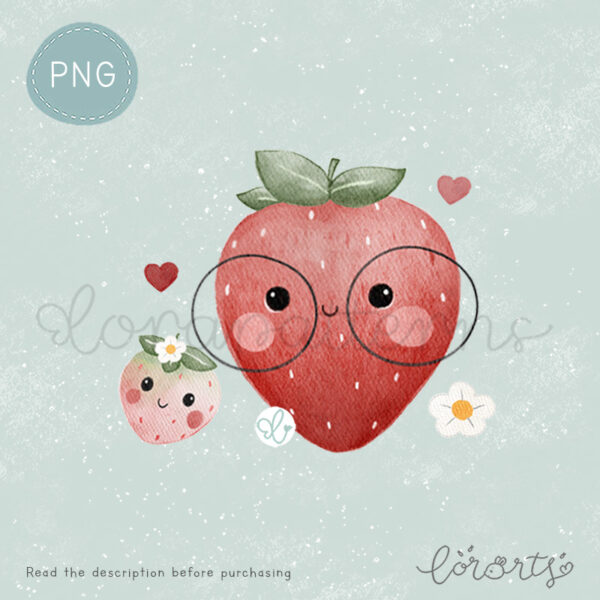 [Clipart PNG] Happy Strawberries - Image 3