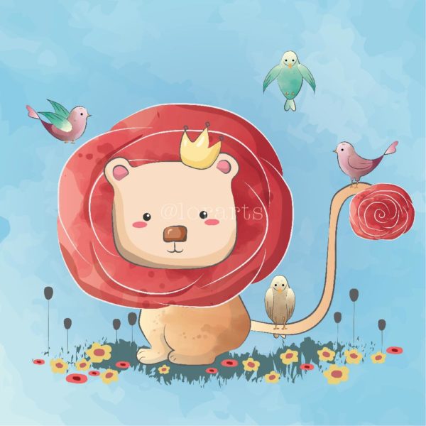 Little Lion With His Red Rose Hair