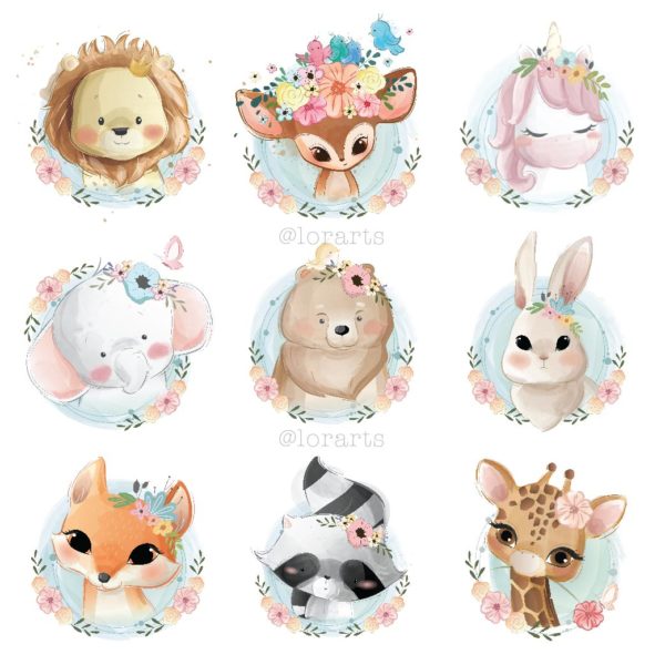Cute Baby Animal Portrait Series