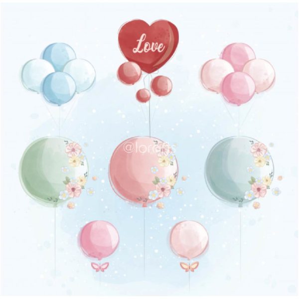 Pretty Colorful Flying Balloons Collections