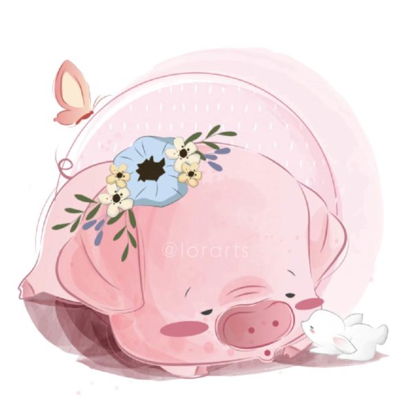 Little Piggy Sleeping Peacefully