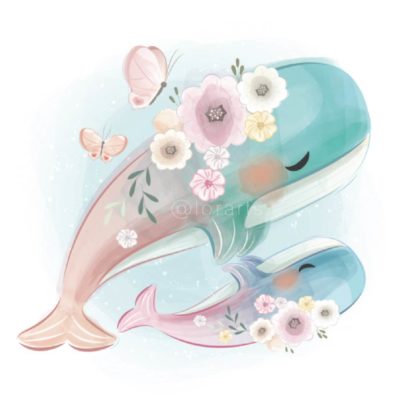 Beautiful Whale Dancing With The Baby