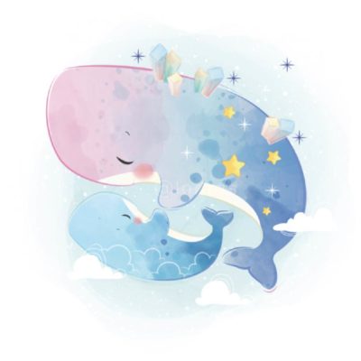 Beautiful Whale Dancing With The Baby