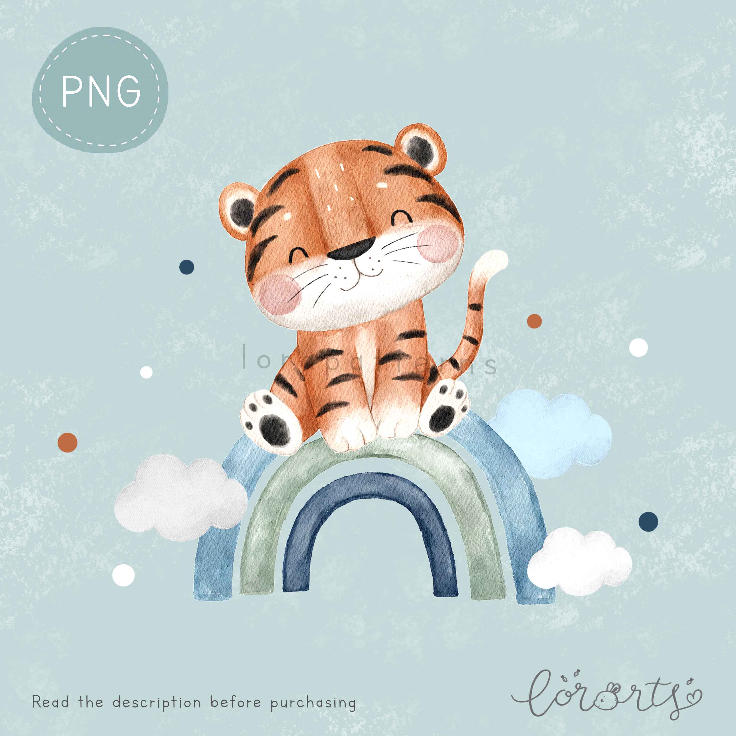 [Clipart PNG] Cute Little Tiger