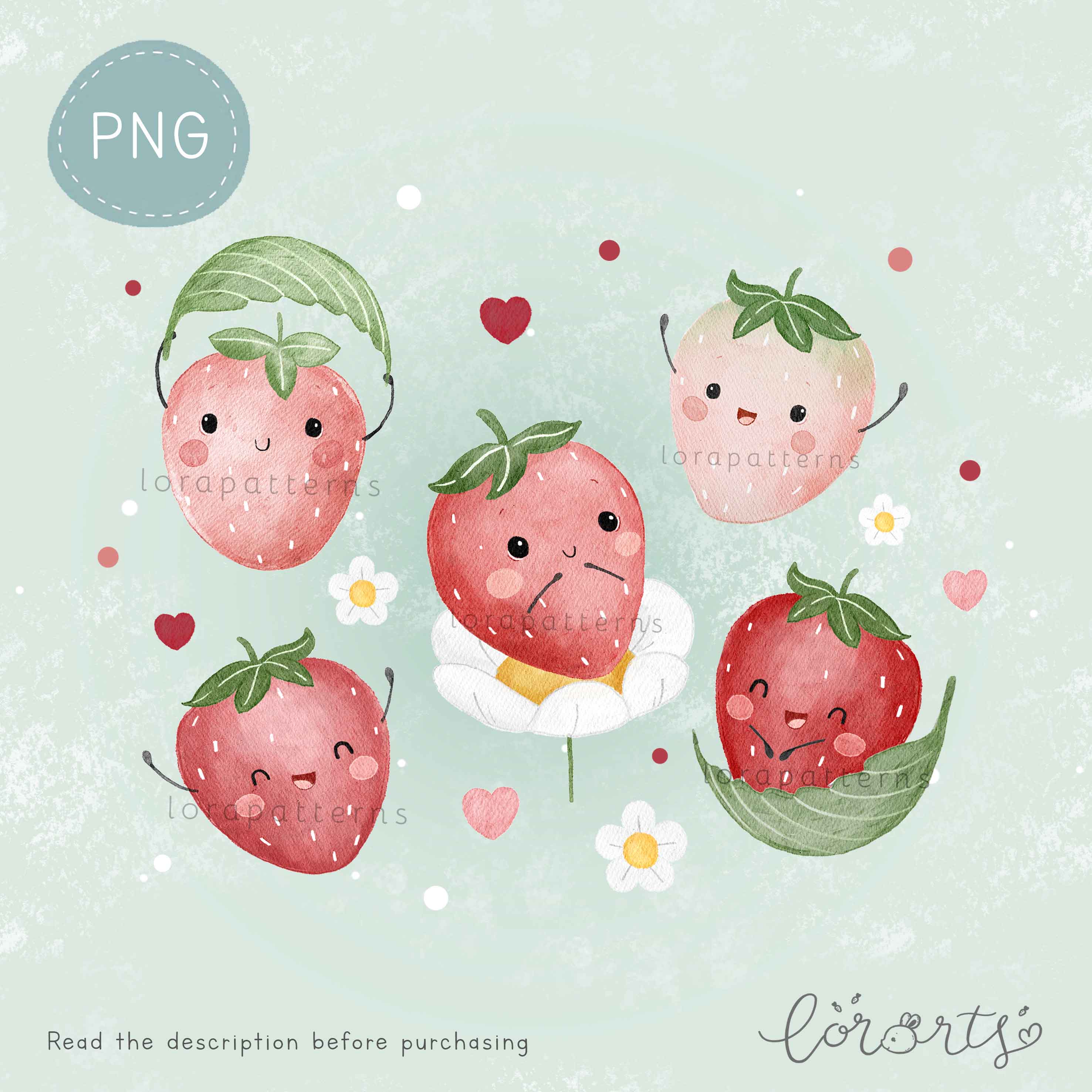 [Clipart PNG] Sweet Strawberries