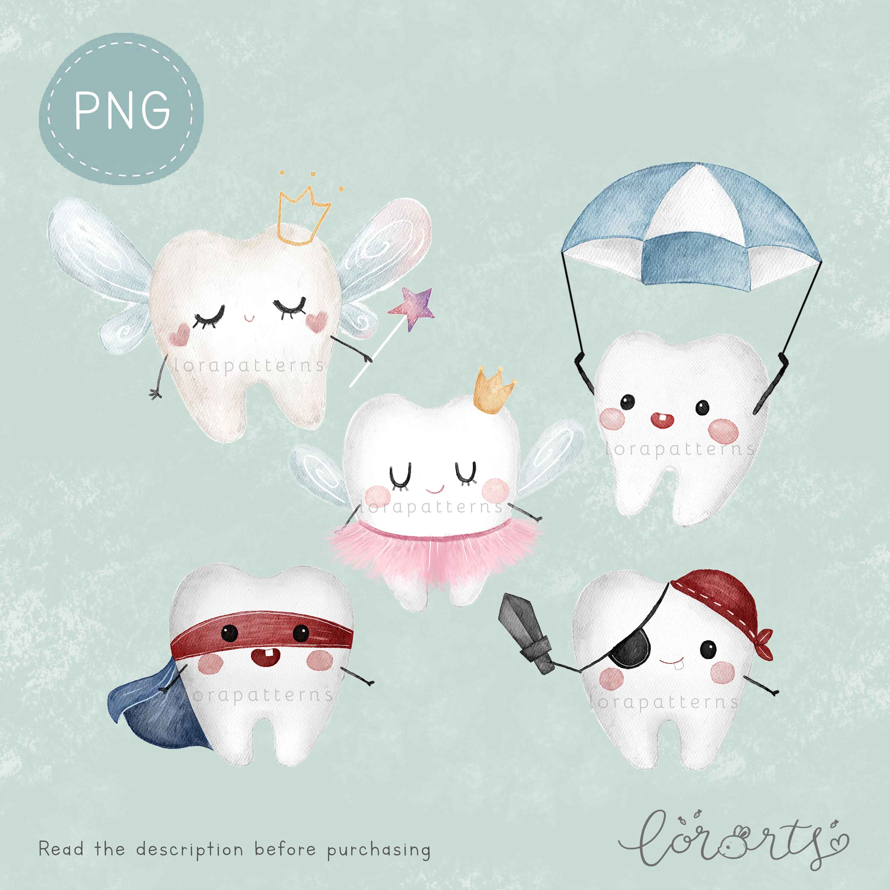 [Clipart PNG] Tooth Fairy & Super Tooth