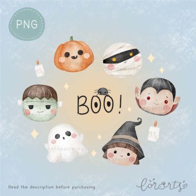 [Clipart PNG] Spooky Friends