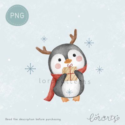 [Clipart PNG] Penguins Christmas Party