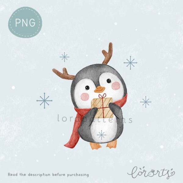 [Clipart PNG] Penguins Christmas Party