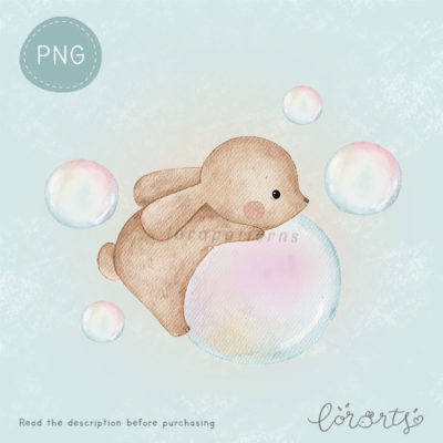 [Clipart PNG] Flying With Bubbles
