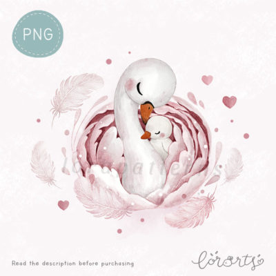 [Clipart PNG] Swan Rose