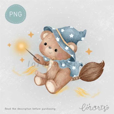 [Clipart PNG] Bear Wizard