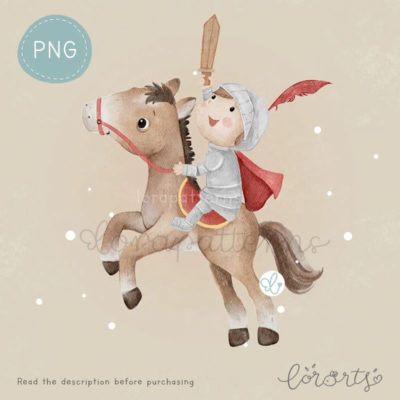 [Clipart PNG] Knight and Horse
