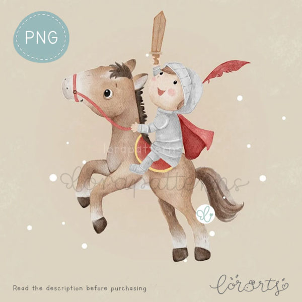 [Clipart PNG] Knight and Horse