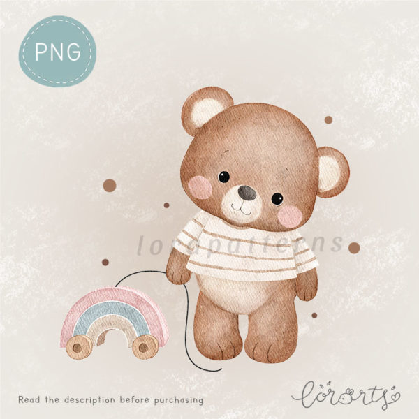[Clipart PNG] Playful Teddy - Image 3