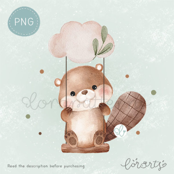 [Clipart PNG] Cute Little Beaver - Image 3