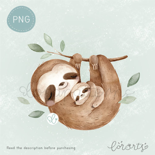 [Clipart PNG] Huggy Sloth