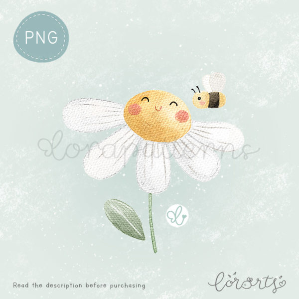 [Clipart PNG] Cute Daisies - Image 5