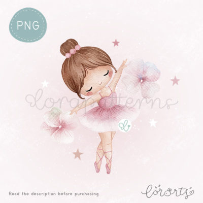 [Clipart PNG] Little Ballerina Girl