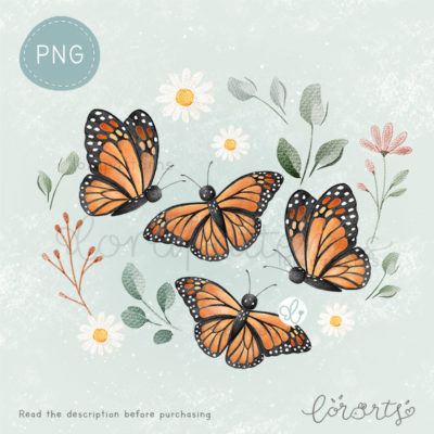 [Clipart PNG] Monarch Butterfly