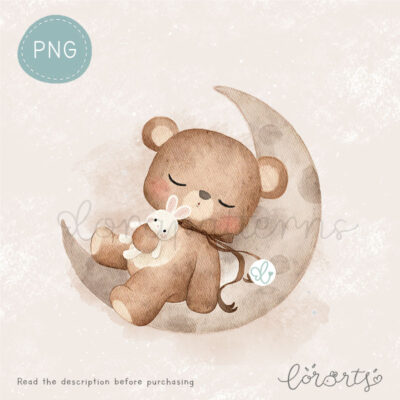 [Clipart PNG] Dreaming Teddy