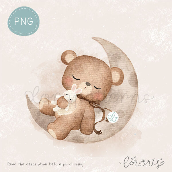 [Clipart PNG] Dreaming Teddy
