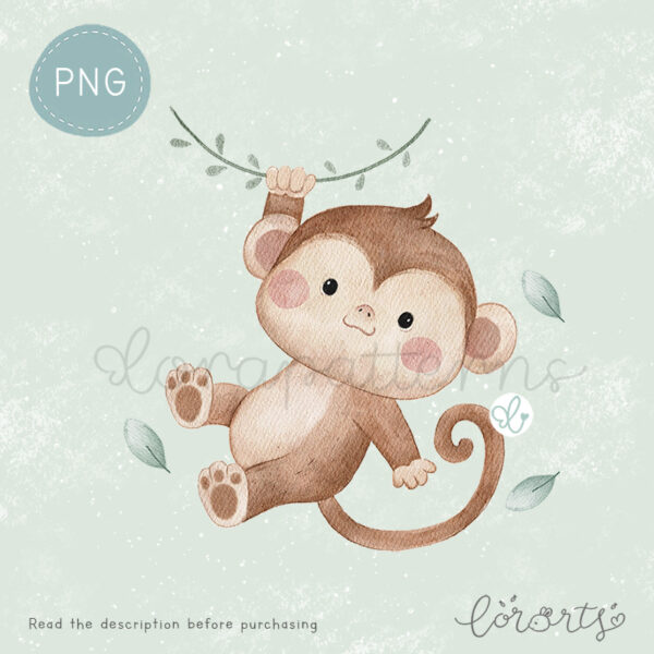 [Clipart PNG] Eat Sleep Play Monkey - Image 5