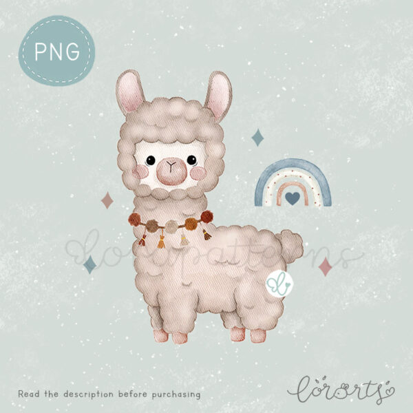 [Clipart PNG] Lovely Llama - Image 3