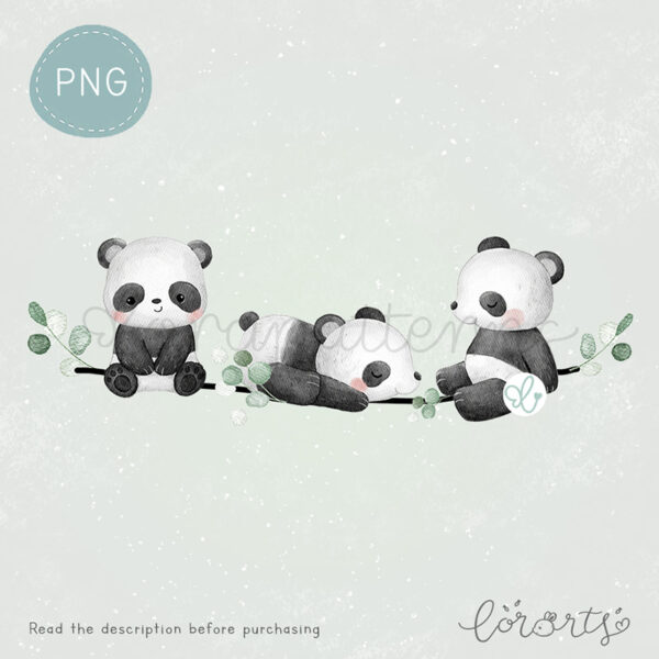 [Clipart PNG] Panda Happy Day - Image 3