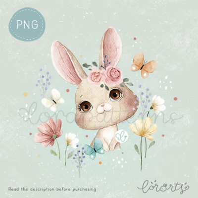 [Clipart PNG] Somebunny Loves Flower