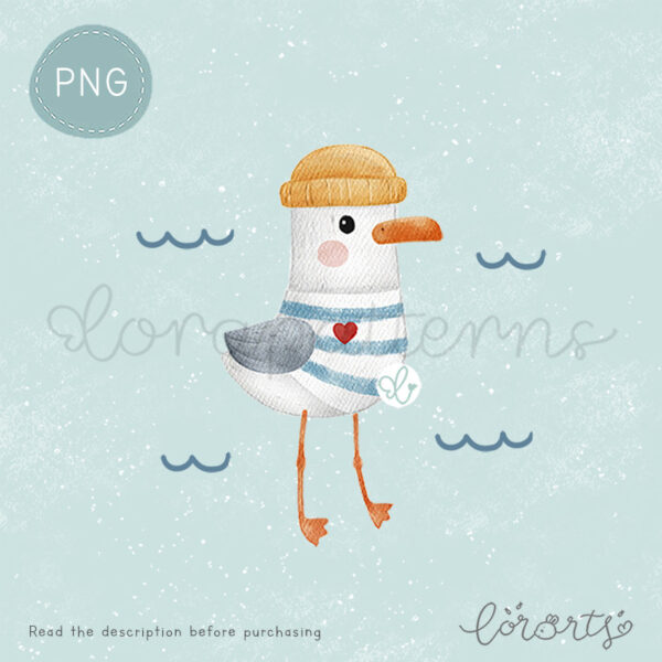 [Clipart PNG] Seagull Summer Time - Image 5