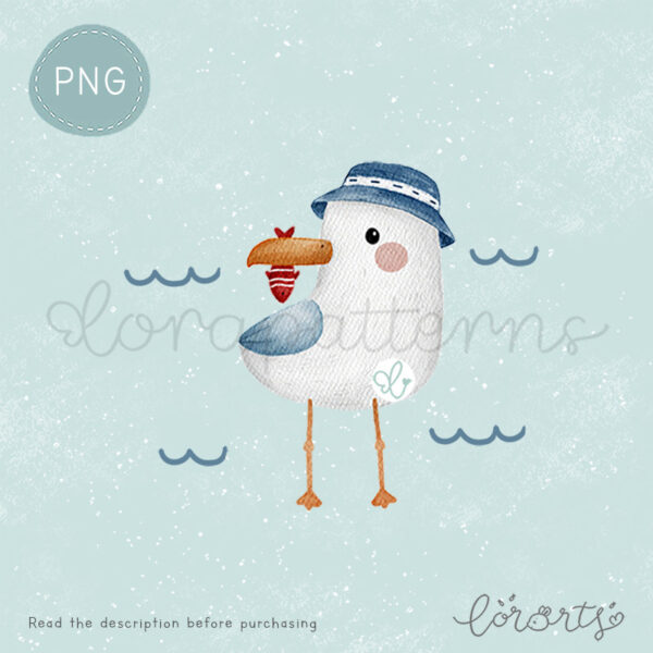 [Clipart PNG] Seagull Summer Time - Image 4
