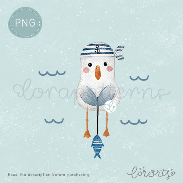 [Clipart PNG] Seagull Summer Time - Image 3