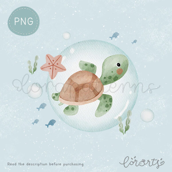 [Clipart PNG] Underwater Bubble Party - Image 7
