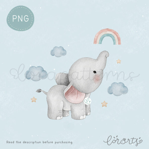 [Clipart PNG] Elephant Sky World - Image 4