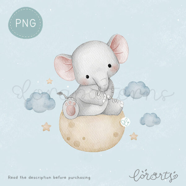 [Clipart PNG] Elephant Sky World - Image 3